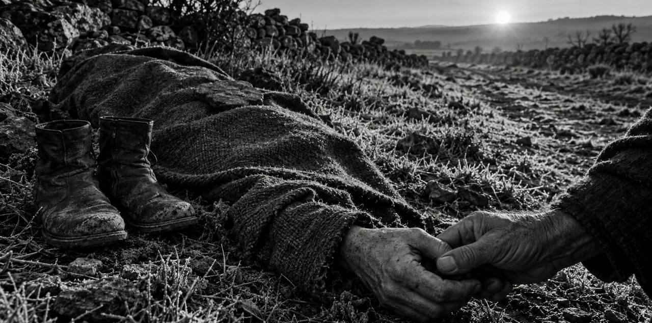 El que cierra — Herencia, cenizas y silencio: el bulto bajo la manta, las botas y la mano que aprieta la uña