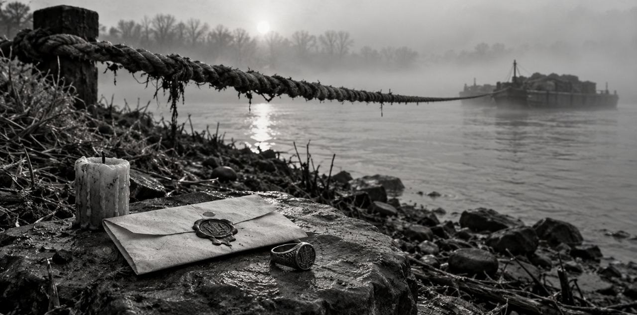 La sirga — Herencia, cenizas y silencio: la maroma tensa junto al río, el lacre y el anillo de sello