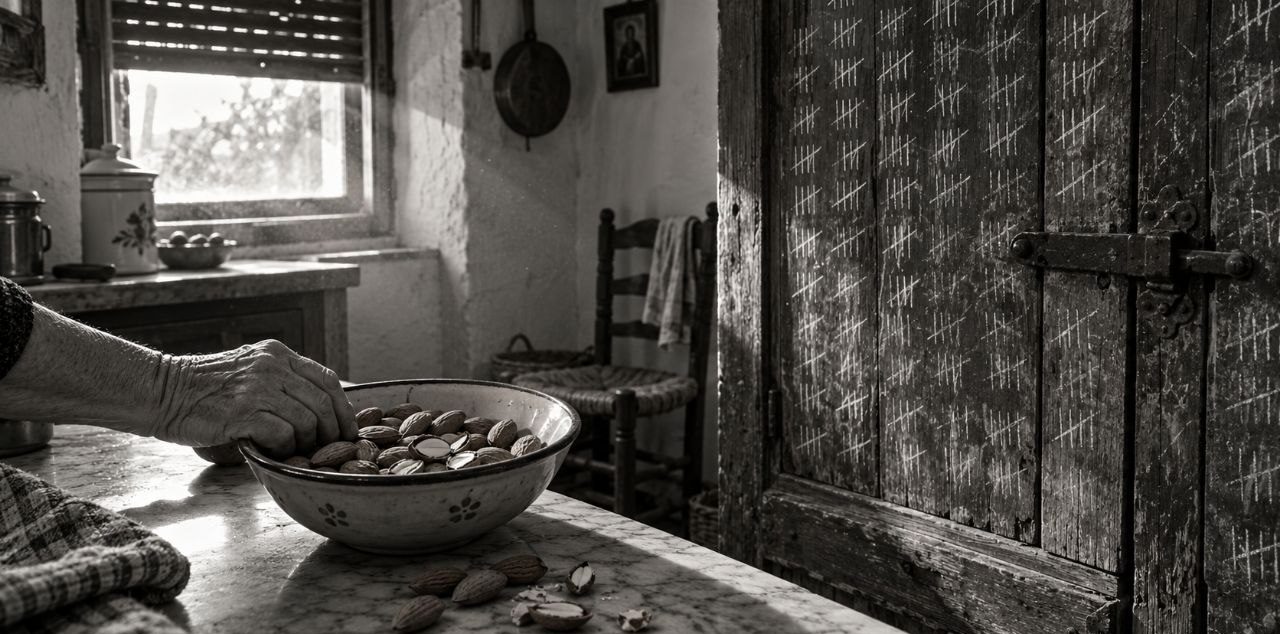 Tres mil vueltas — Herencia, cenizas y silencio: las rayas de tiza en la alacena y el cuenco de almendras